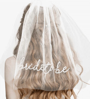 Bride to Be Veil with Comb Attach Bachelorette Party Bridal Shower Accessory New